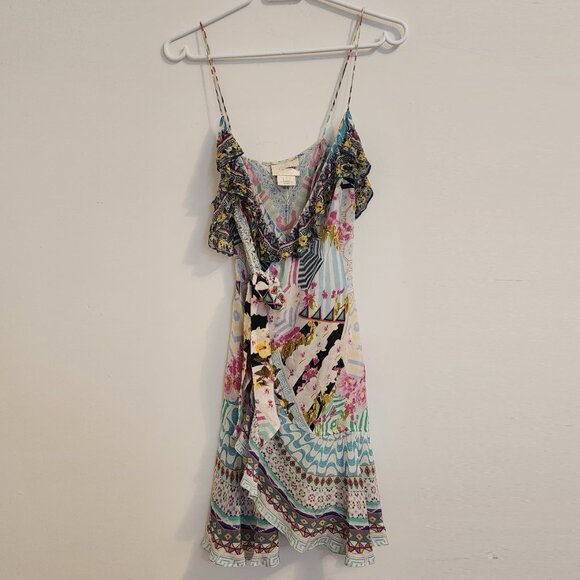 Camilla Under My Wrap Dress With Frill Small b69 - Picture 2 of 11